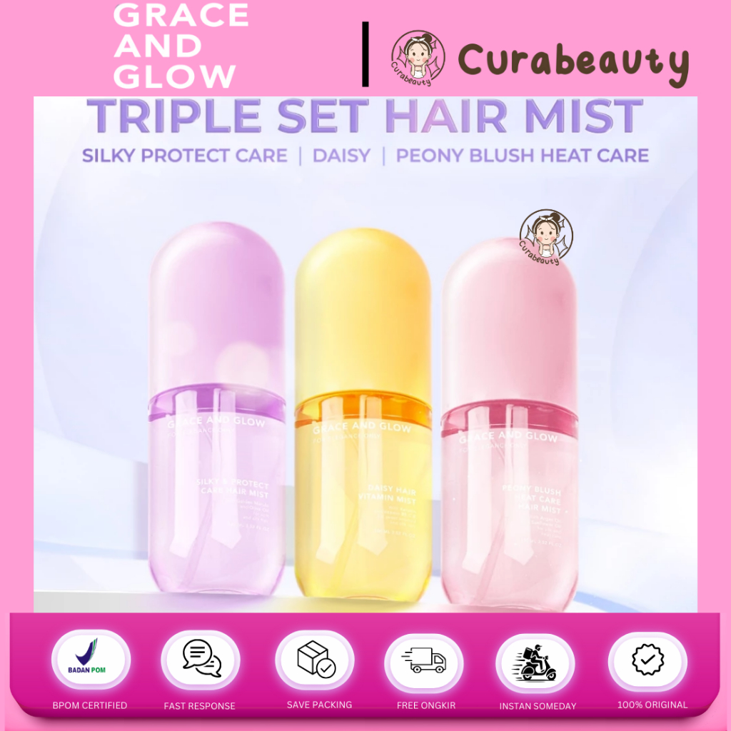 CURABEAUTY MANADO GRACE AND GLOW HAIR MIST PARFUM RAMBUT