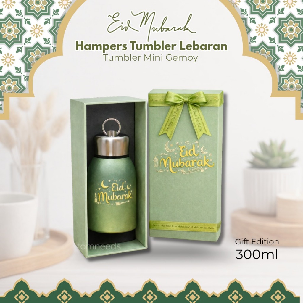 HAMPERS TUMBLER LEBARAN - GIFT LEBARAN TUMBLER (496) + HARD BOX PREMIUM PRINT UV