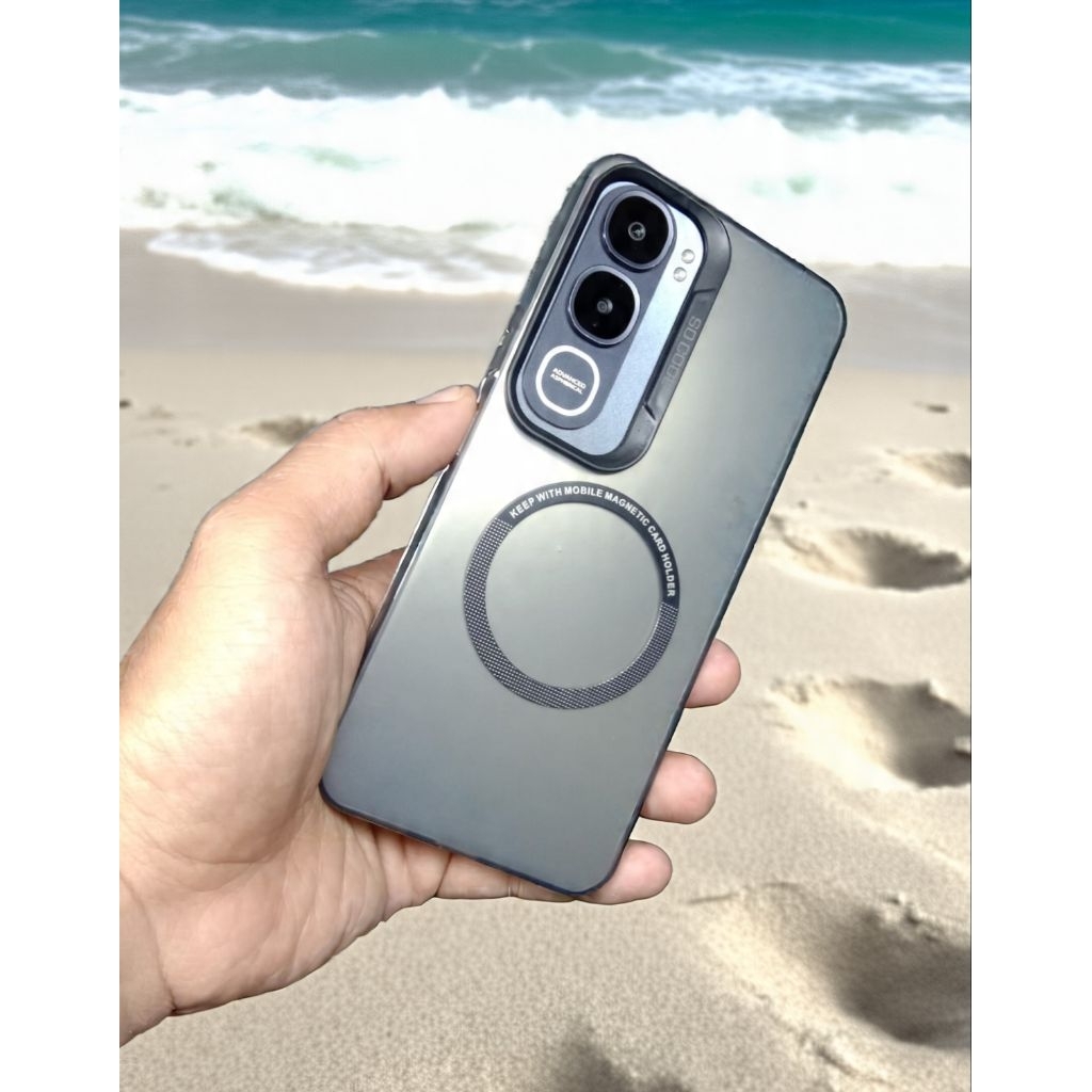 SOFTCASE VIVI Y21D  MAGSAFE MAGNETIC IMD BLACK HYBRID PLATE TPU