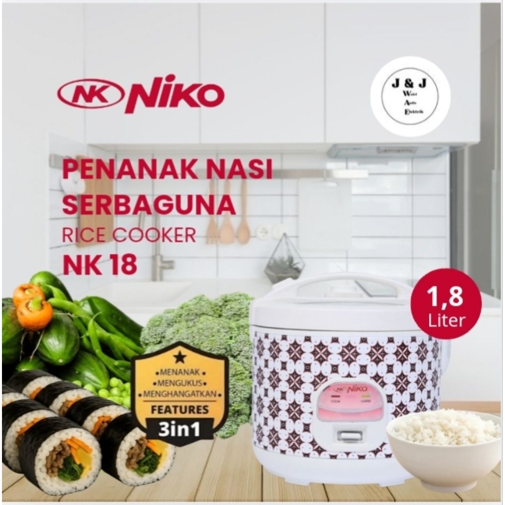 RICE COOKER 1,8 LITER NIKO NK 18 MAGIC COM NIKO 1,8 LITER