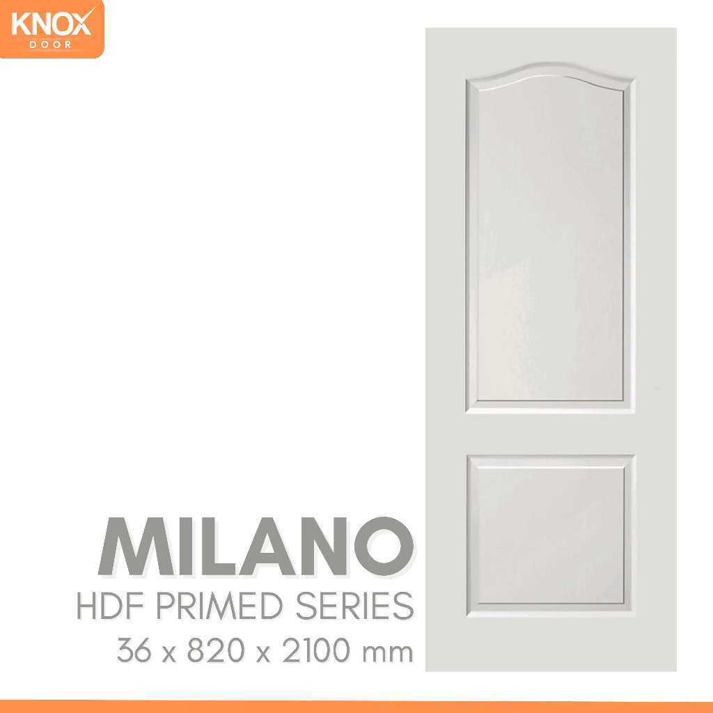 KNOX DOOR - Pintu Interior HPS Primed Series Milano l 36x820x2100mm l Only Pintu l Fullset l Unfinis