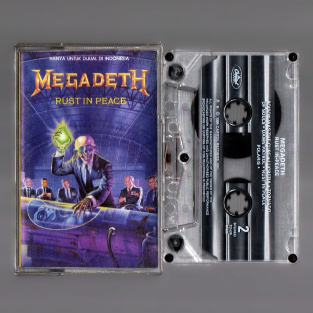 Kaset Pita Band Metal Barat - Megadeth // Rust in Peace - Tape Tested