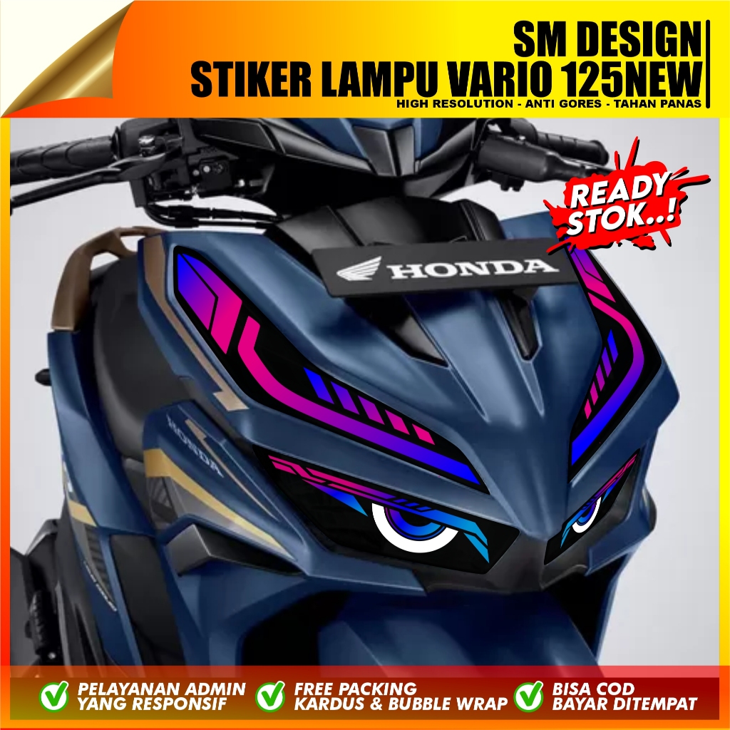 SM Sticker Variasi Lampu Alis Motor Vario 125 New