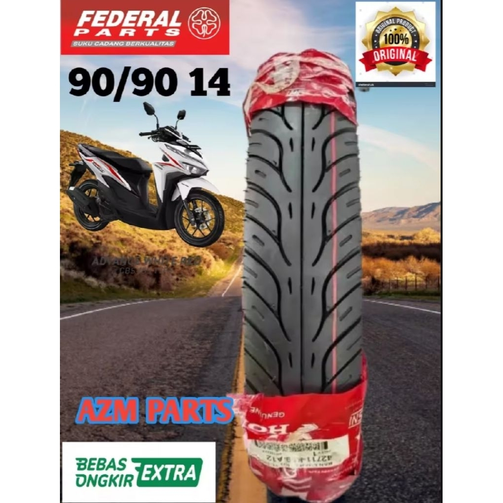 BAN FEDERAL 90/90 14 TUBLES BELKANG MOTOR VARIO