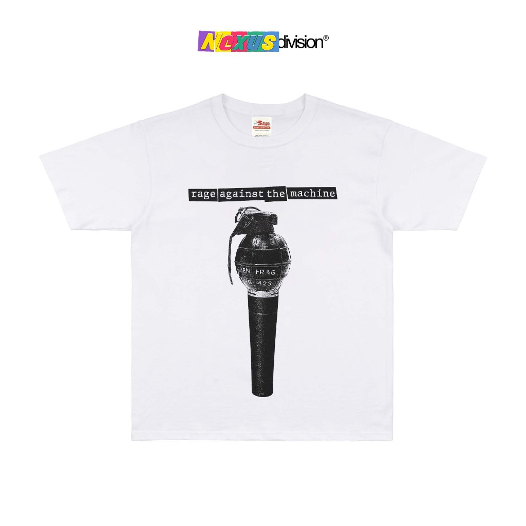 rage against the machine - rage against the machine Vocals Bomb Tshirt White - Kaos Band Heavy Weigh