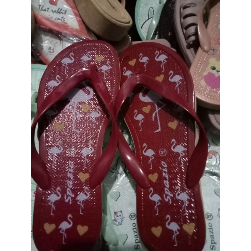 sandal jepit wanita spazio motif