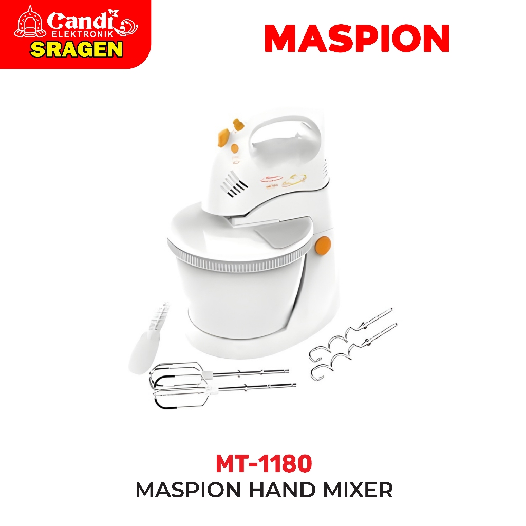 MASPION HAND MIXER / STAND MIXER KAPASITAS 3 LITER TURBO - MT-1180