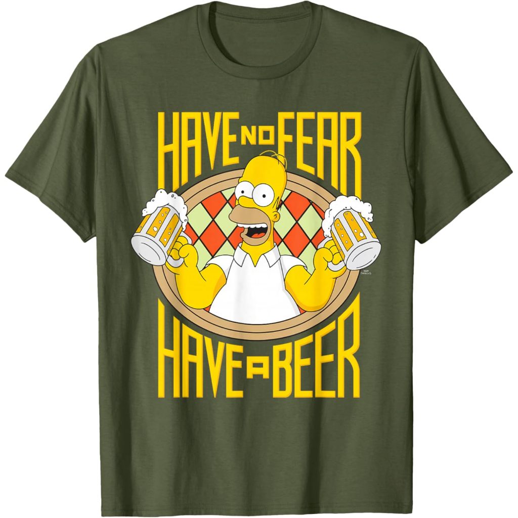 Kaos The Simpsons Homer Have A Beer T-Shirt – Baju Vintage 90s Retro Pria Wanita Unisex Cotton Combe