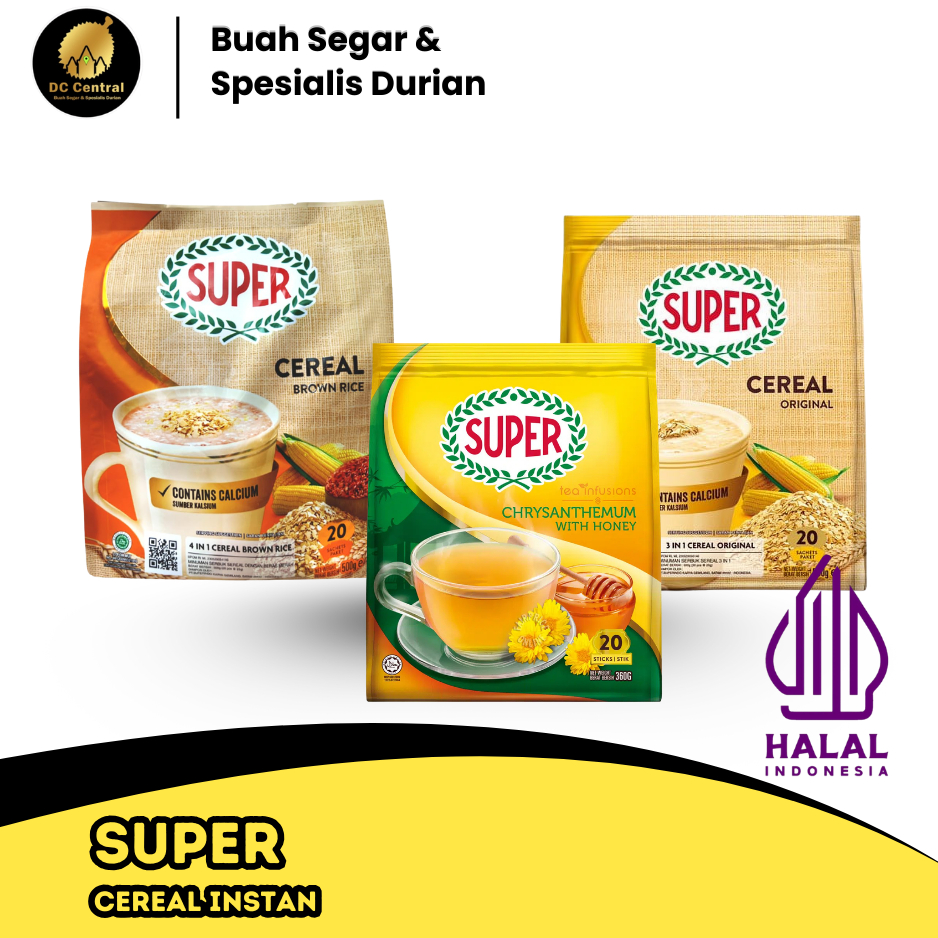 SUPER Instant Cereal & Tae Infusions 20 Sachet BPOM HALAL