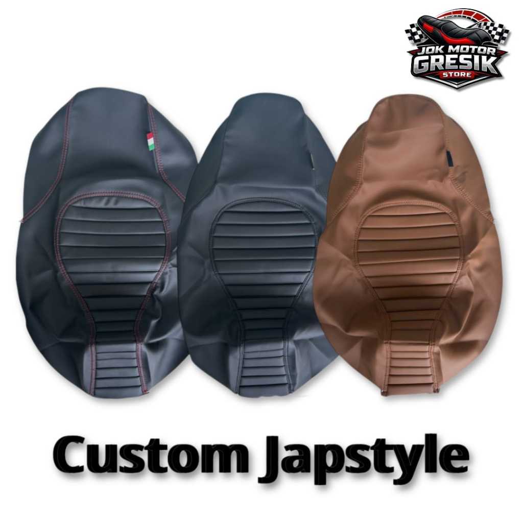 kulit jok motor CUSTOM JAPSTILE jok motor/ CAFERACER ORIGINAL/kulit jok vario/kulit jok motor scoopy