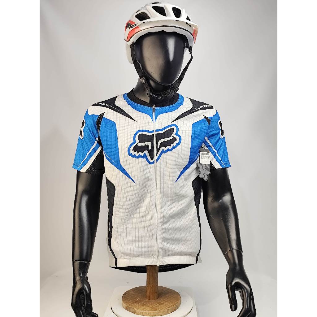 Fox Race Blue Jersey Sepeda MTB Jersey Sepeda Roadbike Jersey Sepeda MTB Original