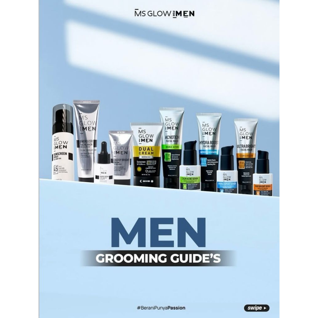(ECER) MS GLOW FOR MEN ORIGINAL | PEMBERSIH WAJAH PRIA | SABUN WAJAH MS GLOW FOR MEN | SKINCARE PRIA
