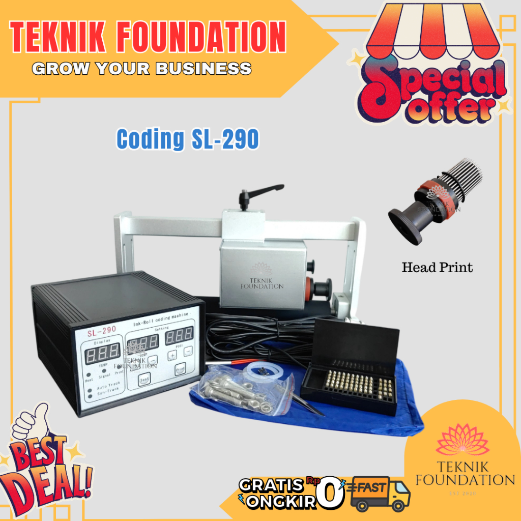 Mesin Coding Cetak Expired Date SL-290/ Cetak Kadaluarsa Horizontal Packaging SL-290