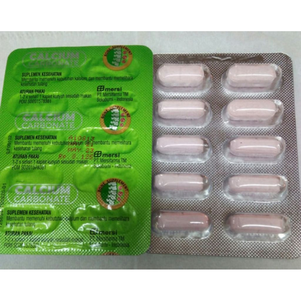 Calcium carbonate CACO3 infion 1 strip 10 kaplet