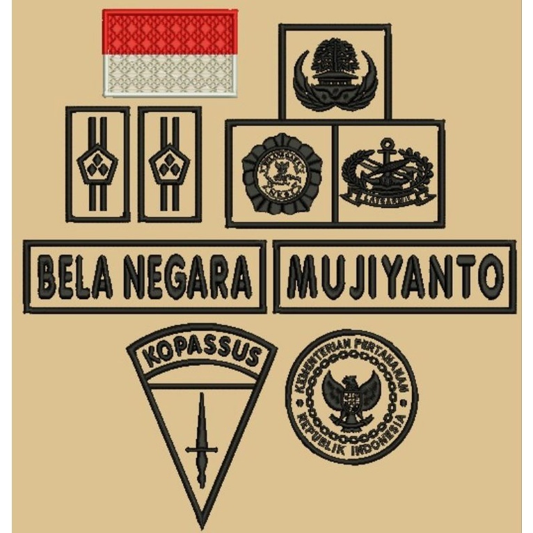 Atribut Bordir Kemhan Rekomendasi untuk Bela Negara dan PDL Kemhan