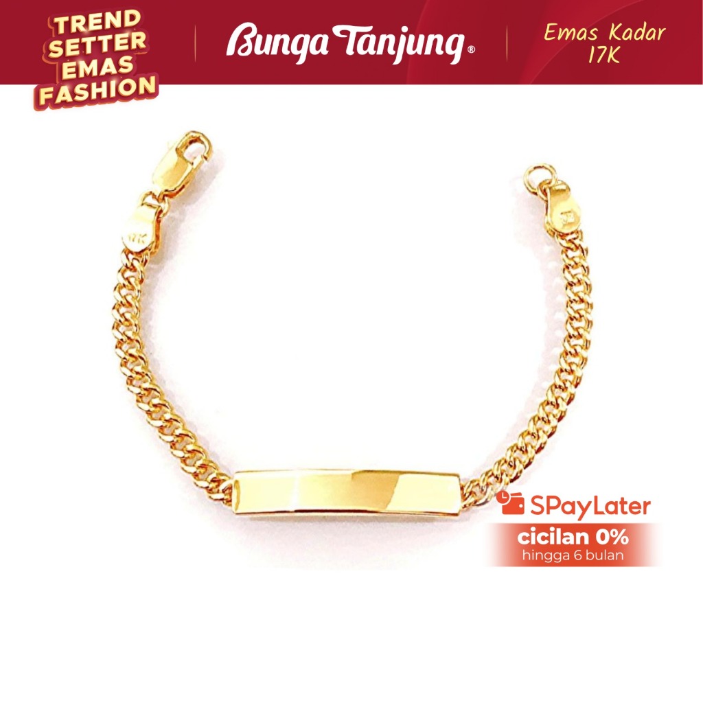 GELANG KIDS ANAK SISIK NAGA PLAT B - EMAS 17K - BUNGA TANJUNG GOLD