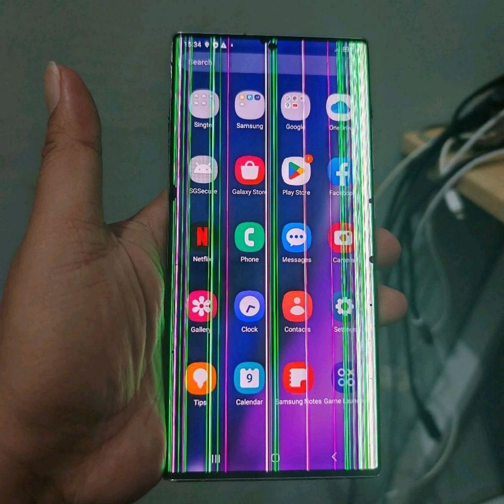 Samsung galaxy Note 20 ultra 5G putih minus lcd bergaris & tompel ram 12/256gb second Singapore ex i
