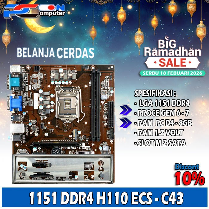 Mainboard Mobo Intel LGA 1151 H110 ASROCK ONBOARD