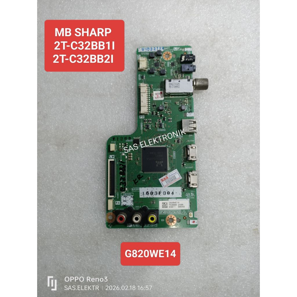 MB MOTHERBOARD MAINBOARD MESIN TV LED SHARP 32 INCH 2T-C32BB1I 2T-C32BB1 I 2T-C32BB2I-TW 2T-C32BB21 