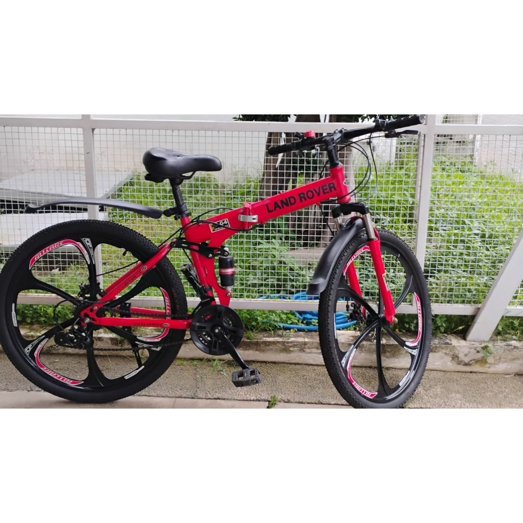 sepeda gunung sepeda MTB lipat merk land rover ukuran 26 inch
