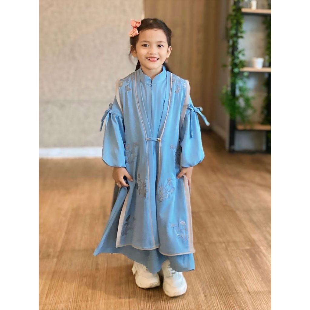 Gamis Anak Set Outer Rompi Lepas Usia 1-12 Tahun