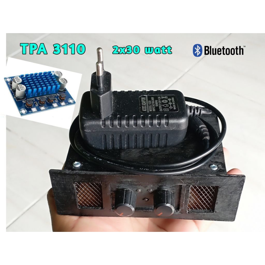 power ampli mini TPA3110 12volt 2chanel bluetooth siap pakai
