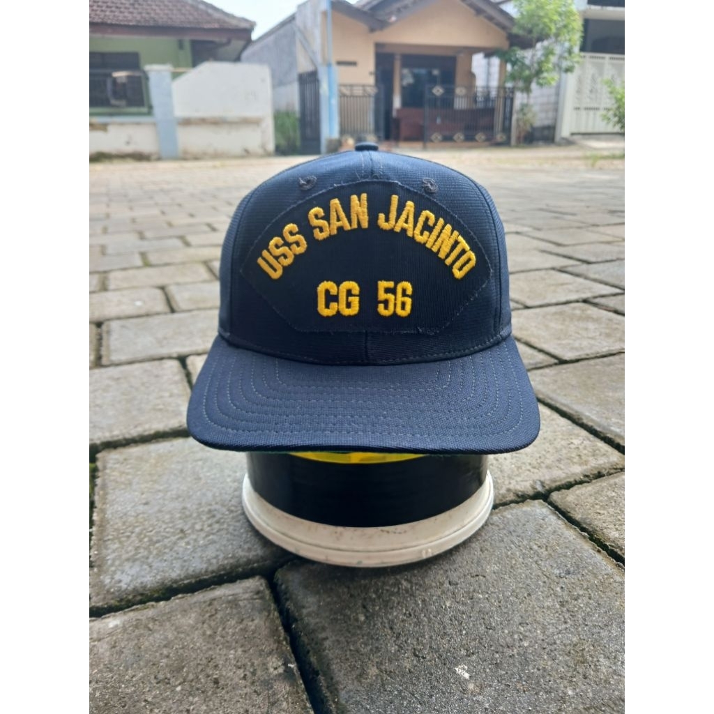 US Ships San Jacinto "plankowner" Vintage New era promodel snapback hat