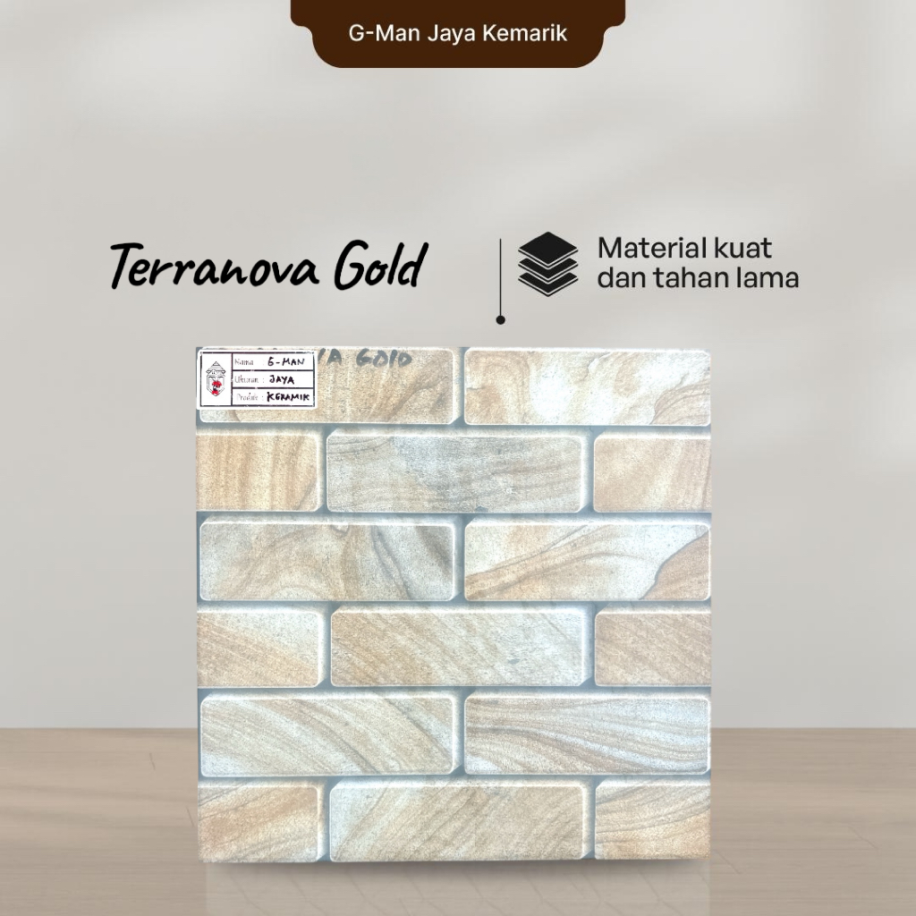 Keramik Lantai Kasar 40x40 Teranova Gold Keramik Mulia Ceramic Garasi/Carpot Grade A Isi 6pcs