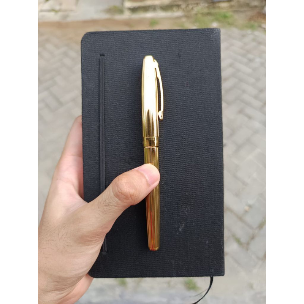 Sheaffer VFM Brushed Gold with Gold Trim Fountain Pen