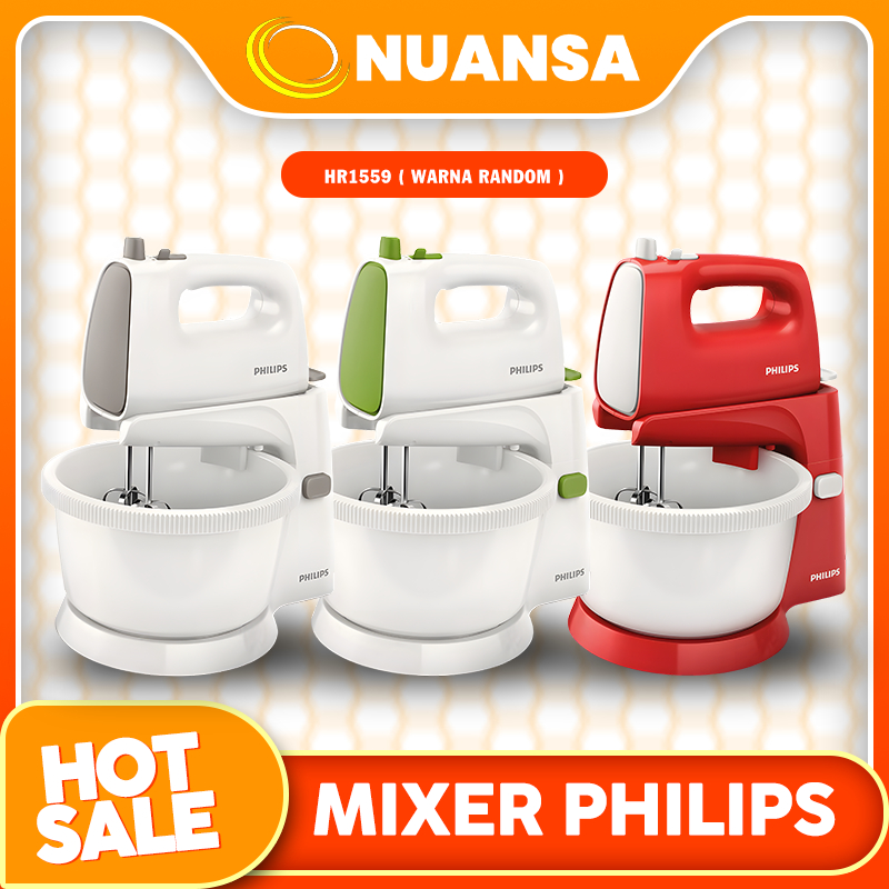Philips Stand Mixer HR1559 adalah mixer dudukan (stand mixer) berdaya rendah 170 Watt dengan kapasit
