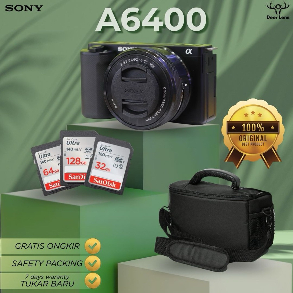Camera Sony A6400 - kamera murah lengkap siap pakai / Sony alpha 6400 - Mirrorless