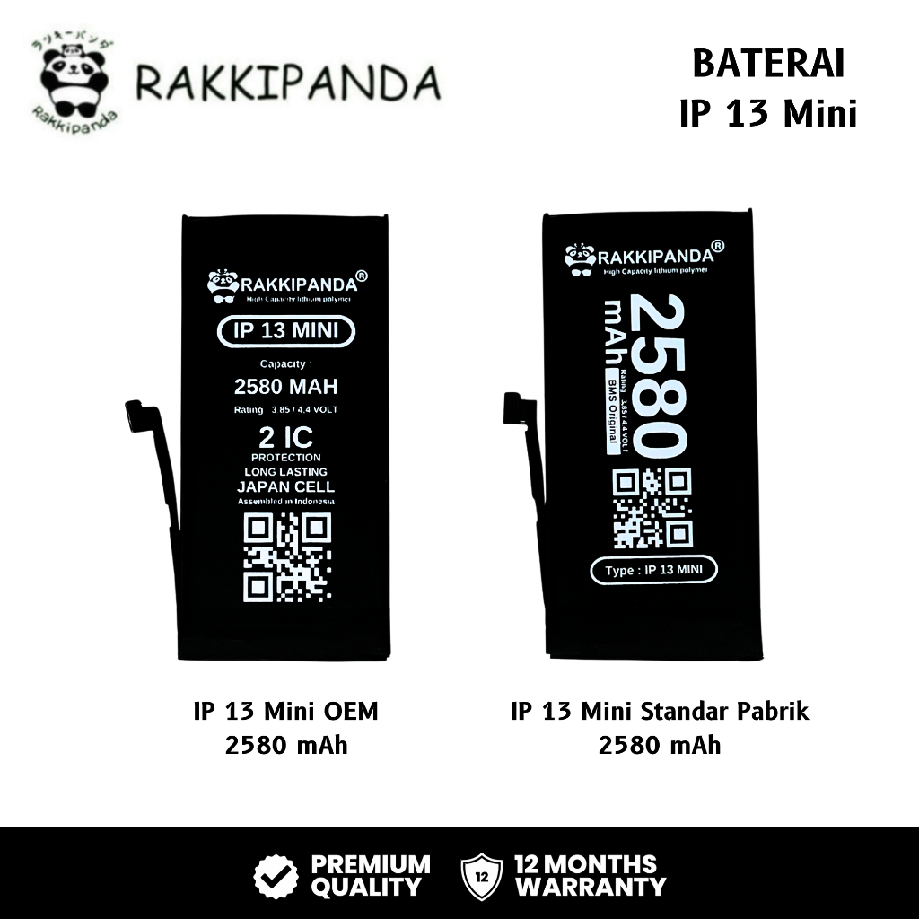 RakkiPanda - iP 13 Mini Batre Batrai Baterai