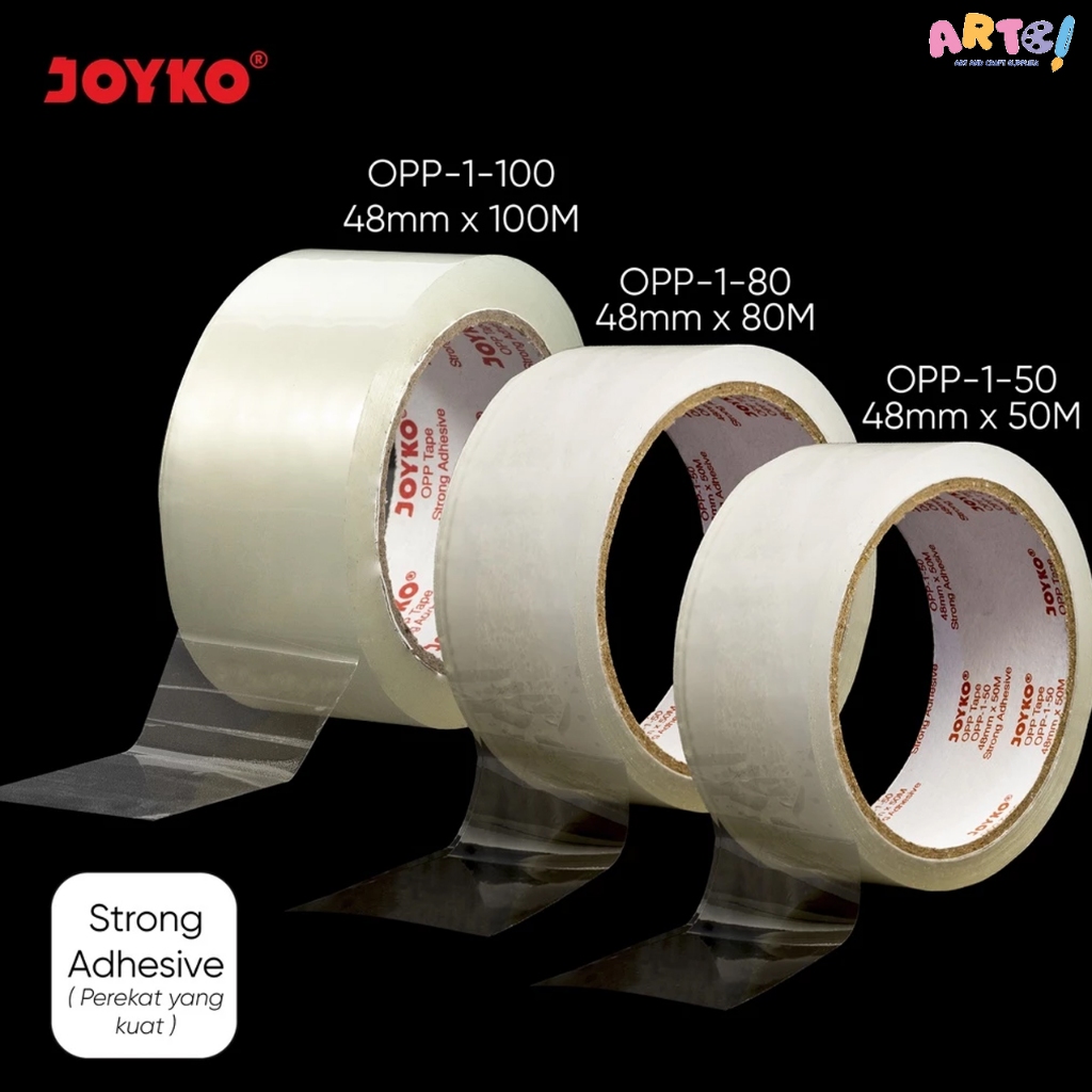 1 (PCS) Lakban Bening JOYKO - Opp Tape Lakban Bening Joyko OPP-1-50M ~ 100M 48mm Strong Adhesive