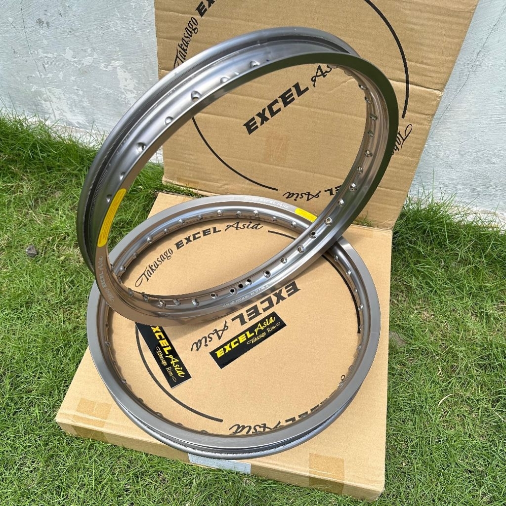 VELG TAKASAGO EXCEL ASIA UKURAN 160/185 RING17 WARNA TITANIUM GREY ORIGINAL TAKASAGO