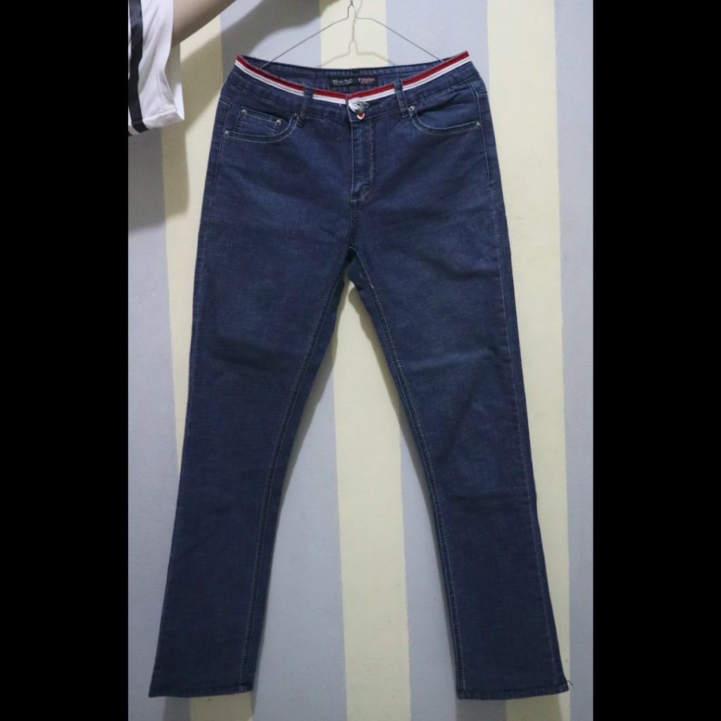 Jeans T2000 Denim Red & White Stripe - Preloved