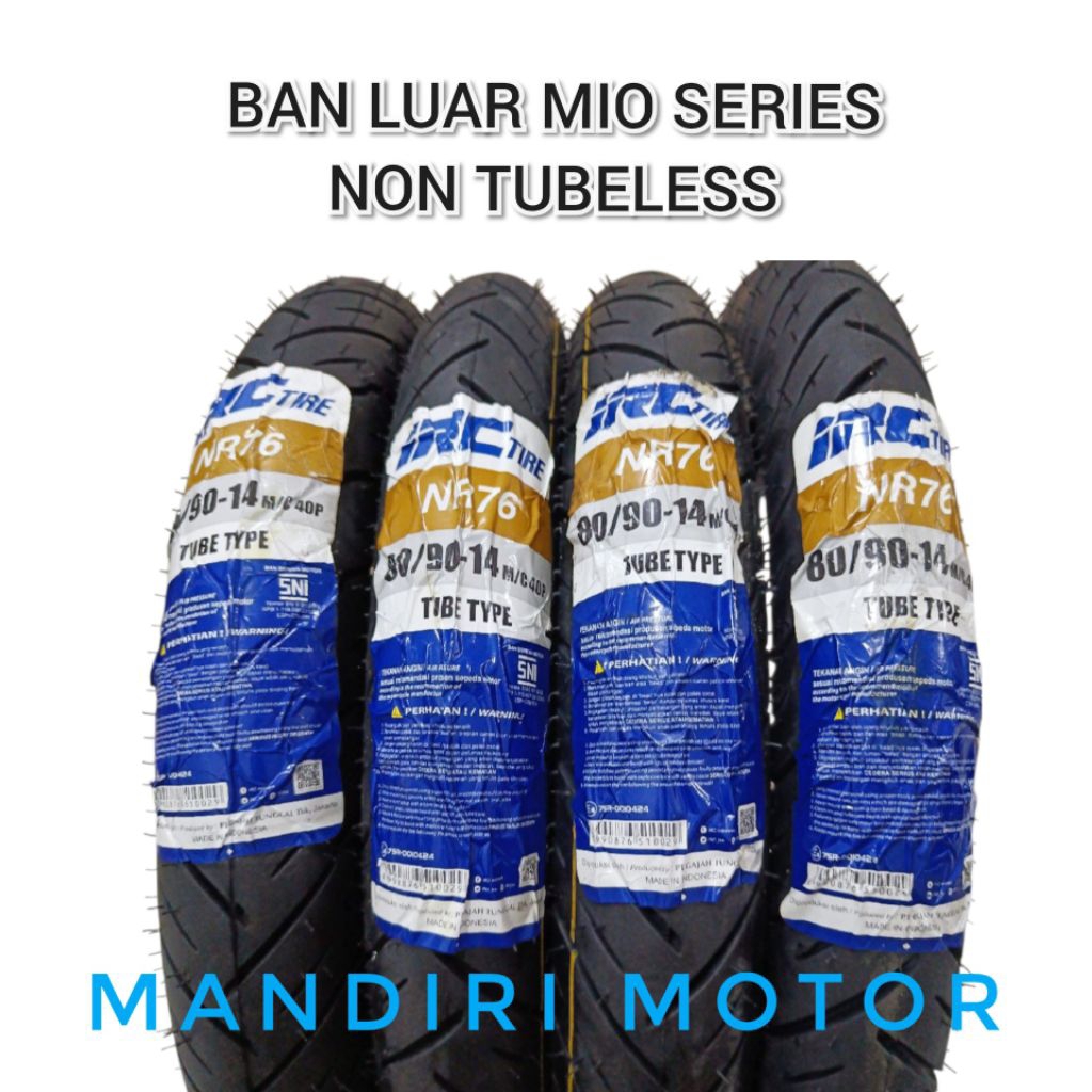 Ban Luar IRC Matic 80/90 14 NR76 Ban Luar Standar Mio Fino Mio Soul Mio J Original Asli IRC