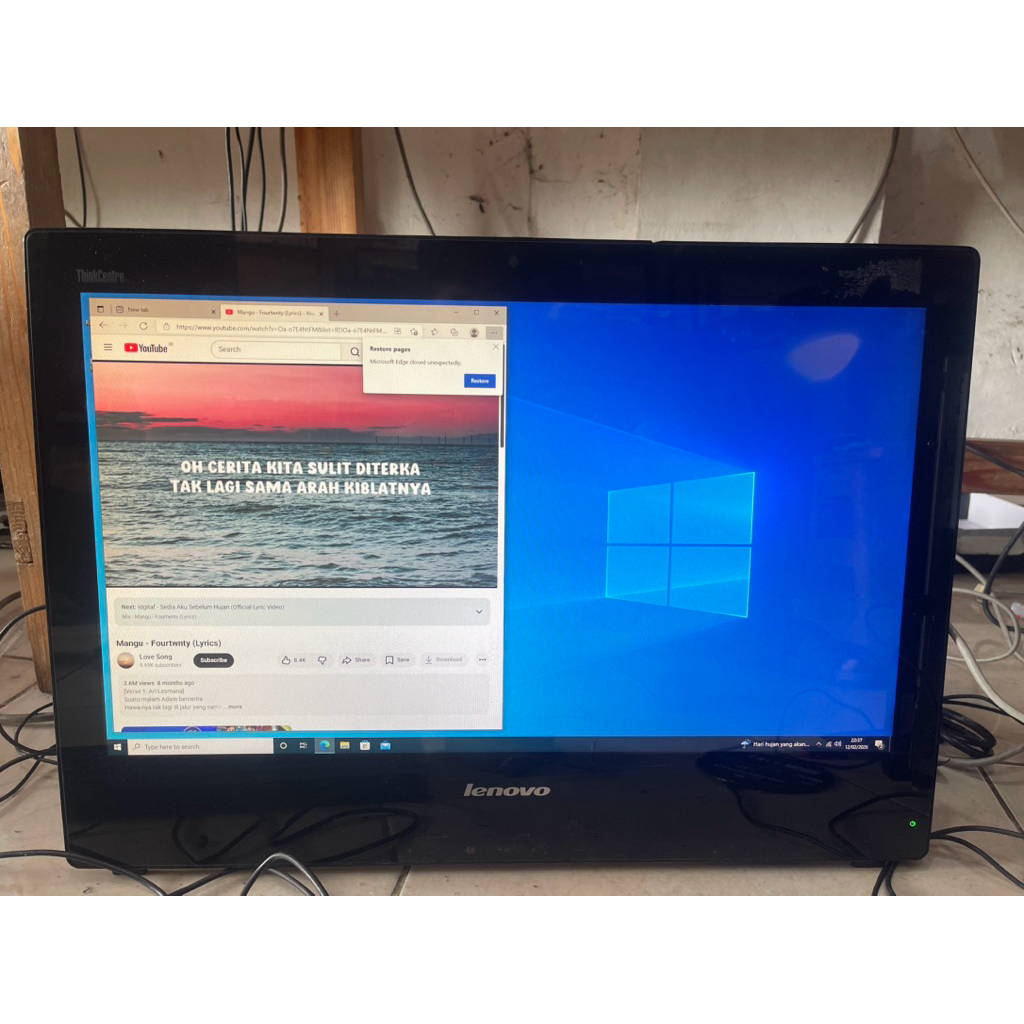 PC AIO Bisa ROBLOX  Lenovo Core i7 4770S Ram 8gb Ssd128gb vga 1Gb Layar 22 inchiec