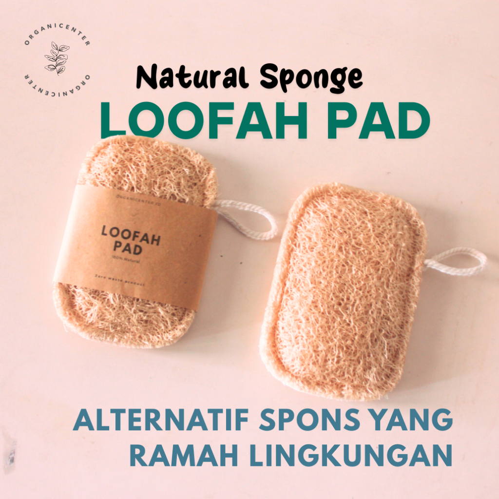 Loofah Pad Organicenter / Spons Gambas Natural Alami /  Sabut Cuci Piring / Oyong Kering Zero Waste