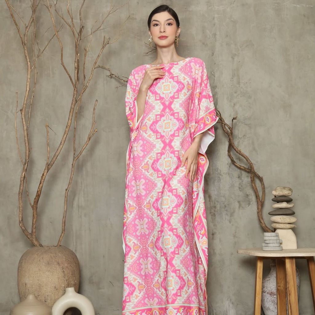 Kaftan Pink • Kaftan Pink Abstract • Kaftan Modern • Kaftan Jumbo • Long Kaftan Premium • Dress Pink