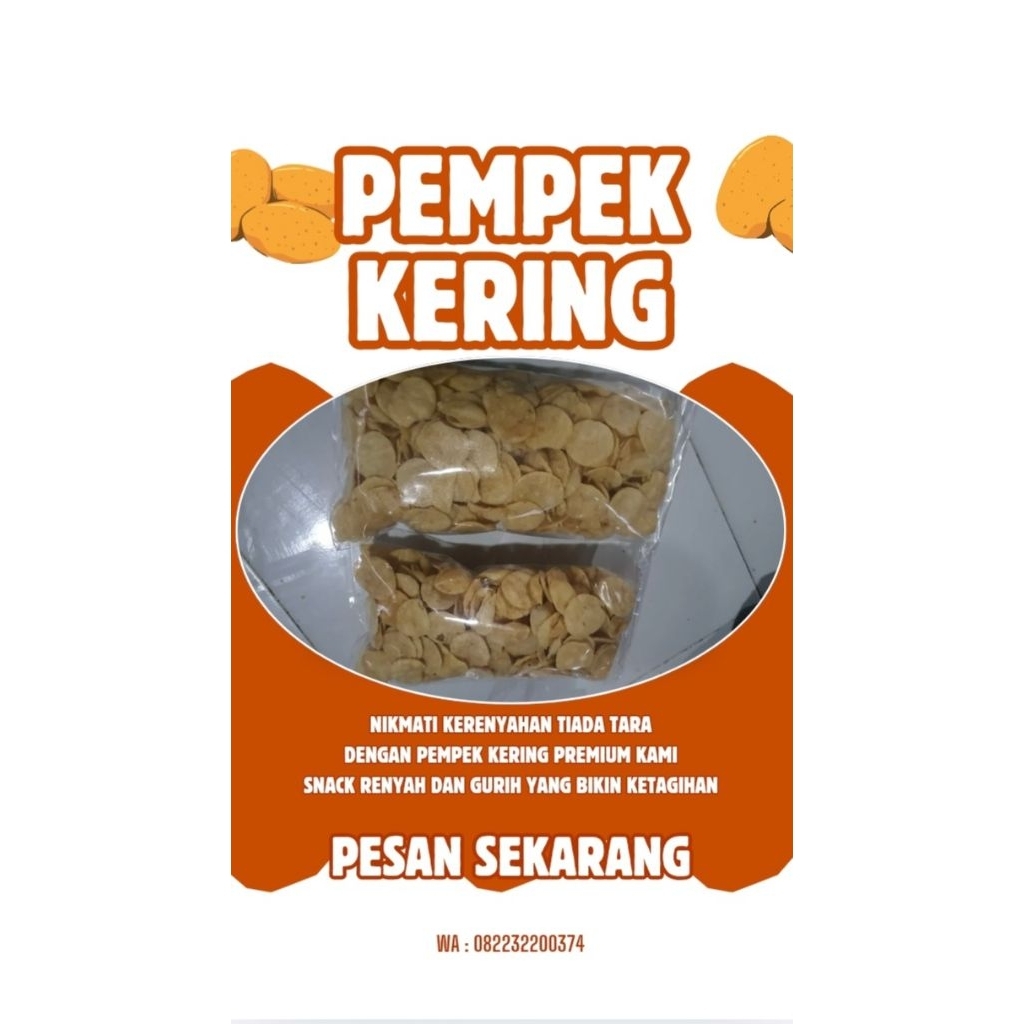KERIPIK PEMPEK KERING KHAS BAWEAN /PEMPEK KERING IKAN TONGKOL /MAKANAN RINGAN KERIPIK KERING/SNACK K