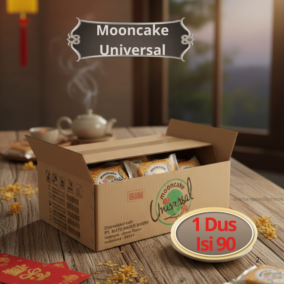 Mooncake Exp Di Jamin Lama Universal / 1 Karton / 90 Pcs Kue Bulan Halal