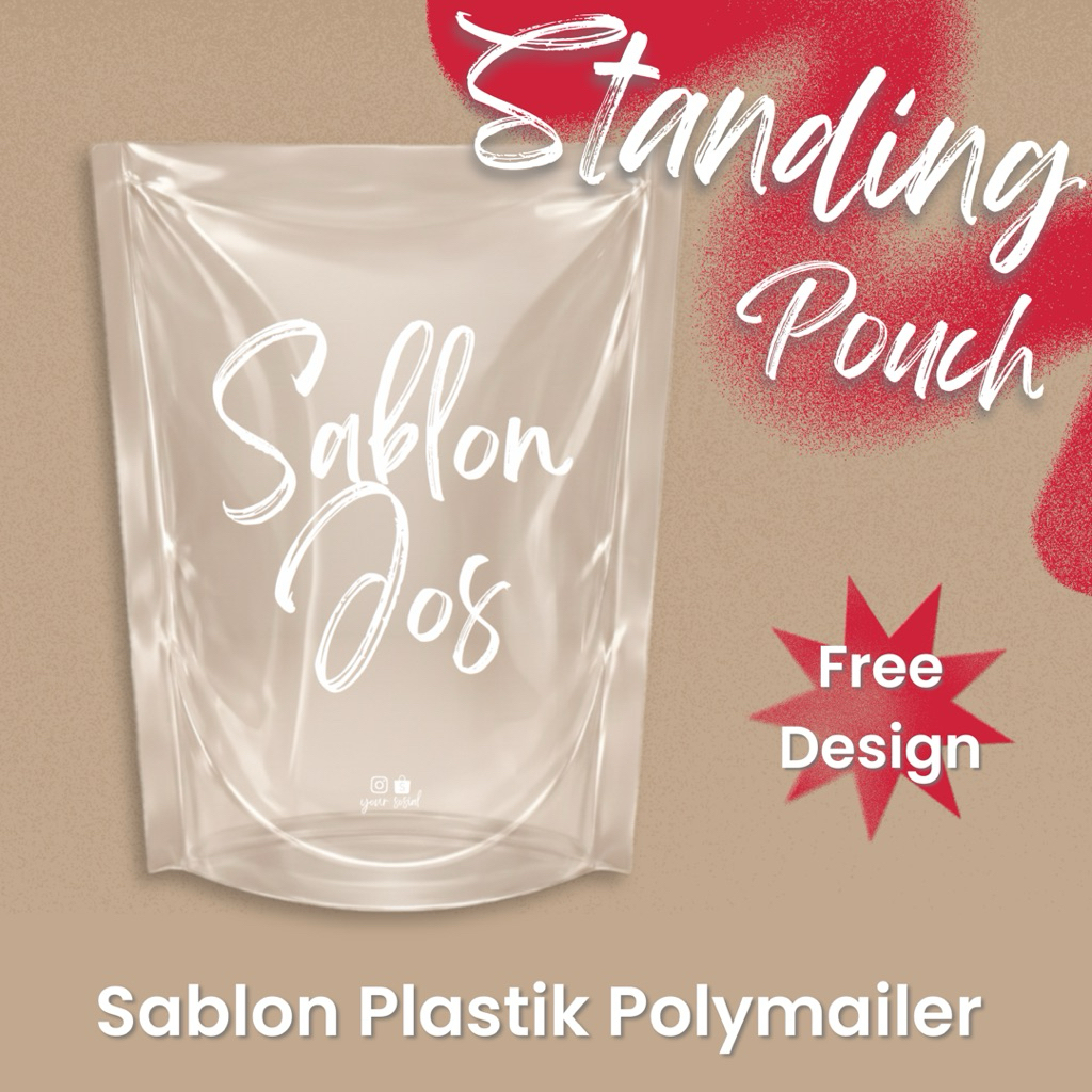 GROSIR CUSTOM SABLON Standing pouch vacuum nylon non ziplock kemasan snack PREMIUM FREE DESIGN