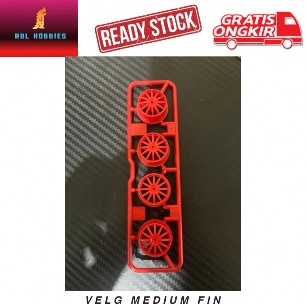 Tamiya Velg Medium Fin PP Original Loose Kit Mini4WD