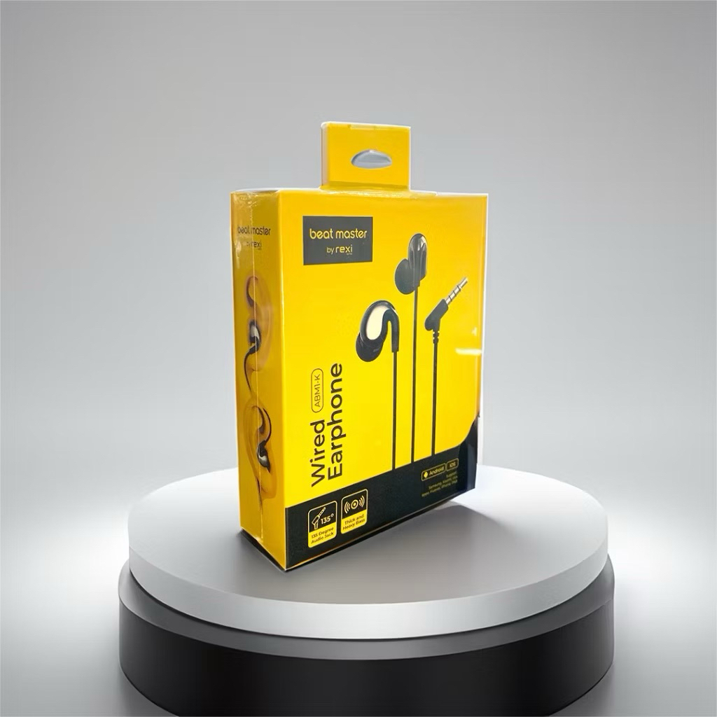 Rexi ABM1-K Earphone Wired Heavy Bass Beat Master , Headset Bass Premium ABM1k
