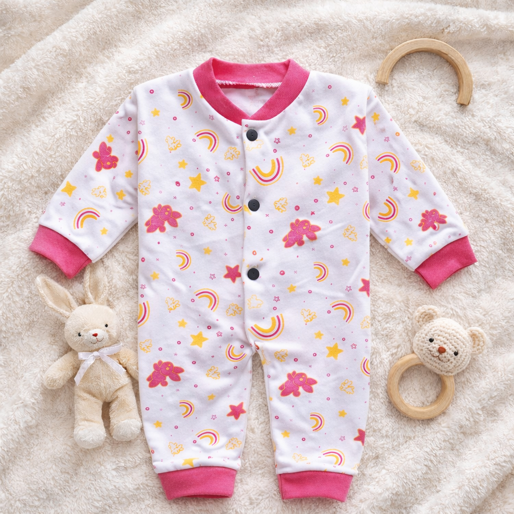 Sleepsuit Bayi Newborn Sleepsuit Bayi Buka Kaki Baju Bayi Perempuan 0-6 Bulan Jumpsuit Bayi