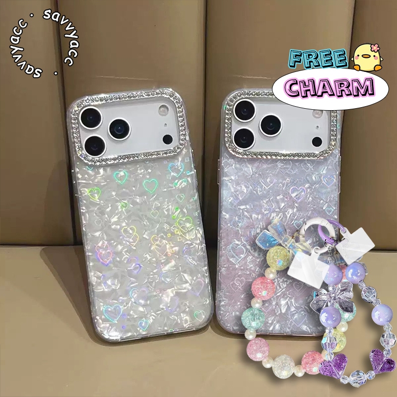 CASE CASING LUXURY SHELL LOVE 3D AND STRAP GLITTER ELECTROPLATING FOR SAMSUNG A03 A03S A04 A04S A04E