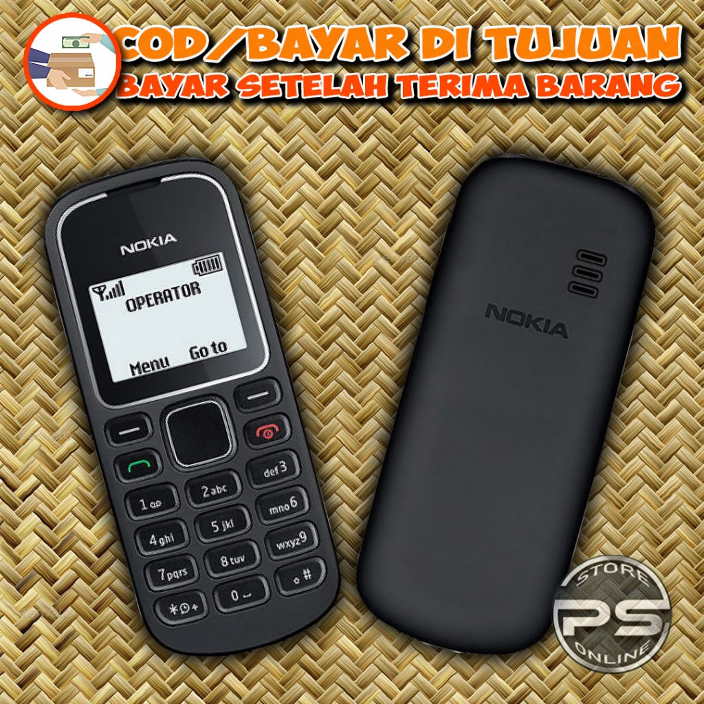 Nokia 1280 Jadul - Senter, Baterai Tahan Lama, Permainan Klasik