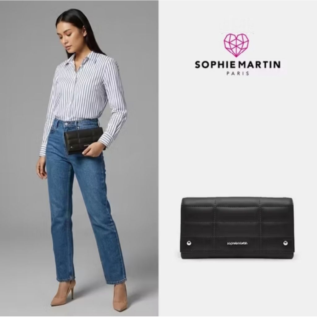 Sophie Martin Dompet Bibianna Dompet Hitam Dompet Panjang Wanita