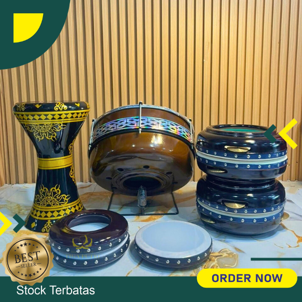 Satu set Alat musik Rebana Hadroh jepara banjari  terbang hadroh habib syeh