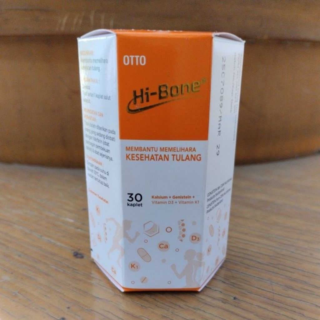 Hi-Bone Kuning Botol isi 30 Tablet/Suplemen Vitamin Tulang